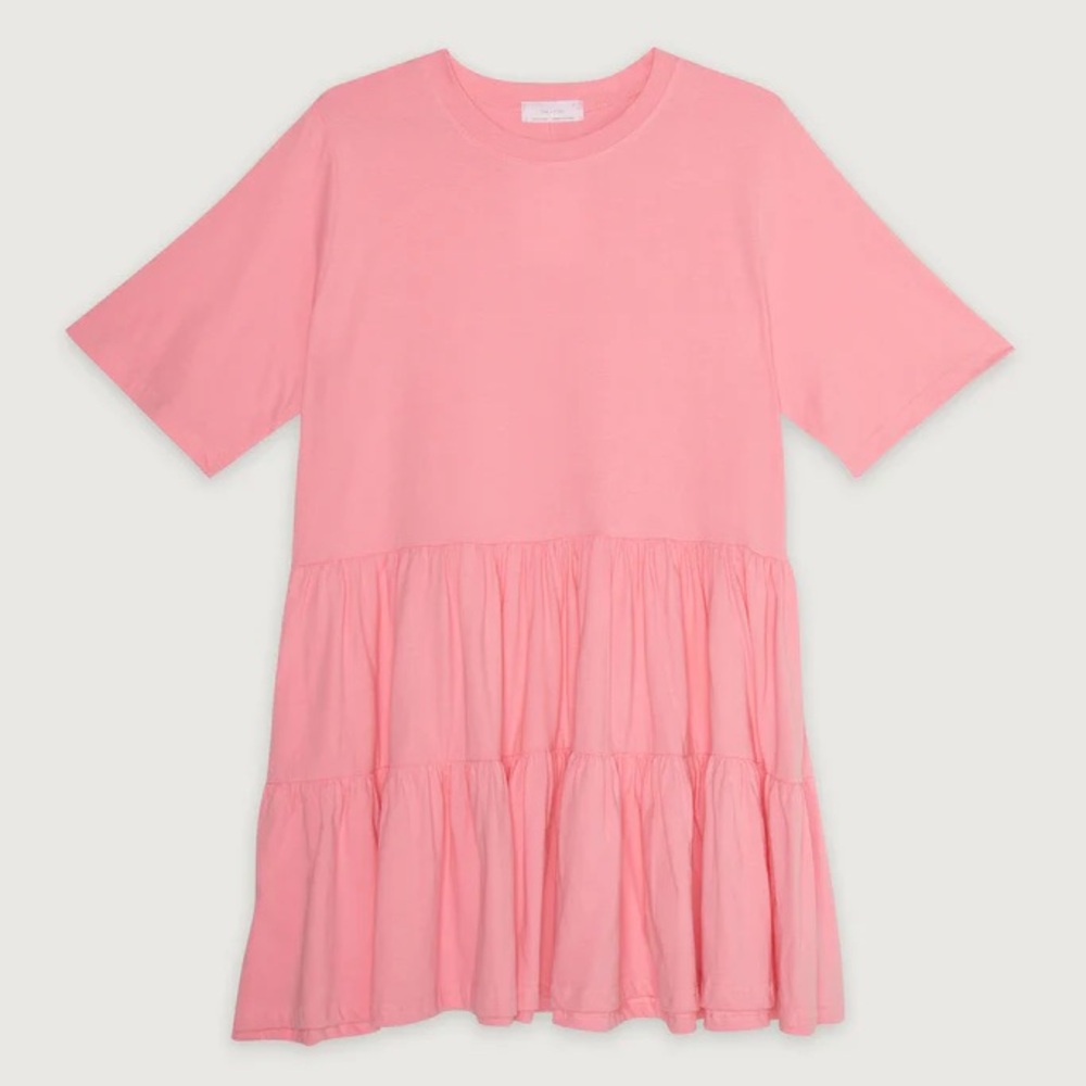 Oak + Fort | Pink Tiered T-Shirt Dress